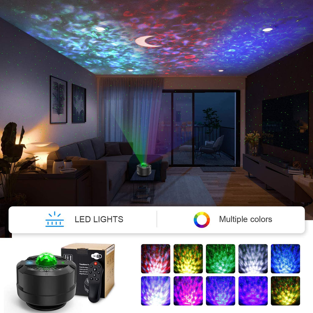 soaiy starry projector with ocean wave