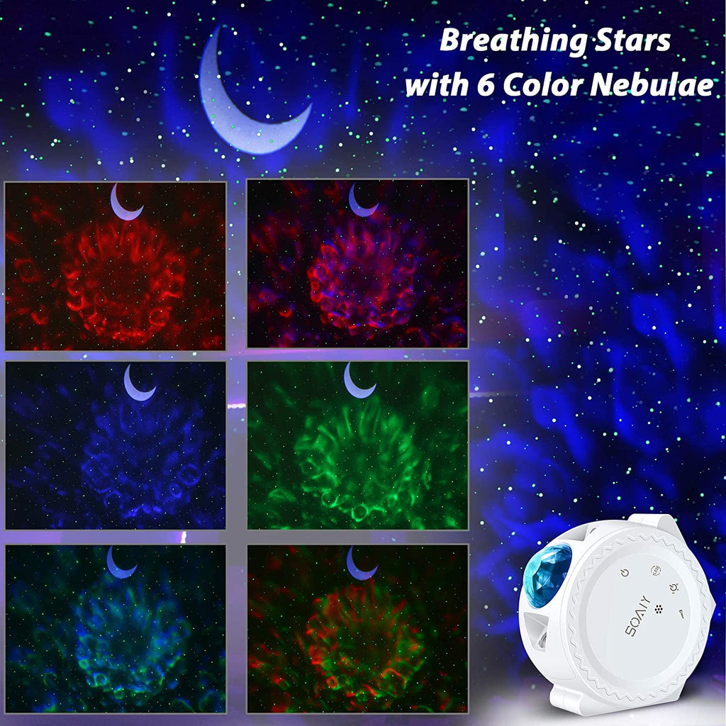 star night light with 6 color nebulae